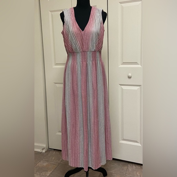 Danny & Nicole - Sleeveless Striped Midi Fit + Flare Dress (NWT) - Picture 1 of 6